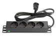 EAN 4014619666362 - Alcasa GC-N0078 base múltiple 1,8 m 4 salidas AC Interior Negro imagen 1