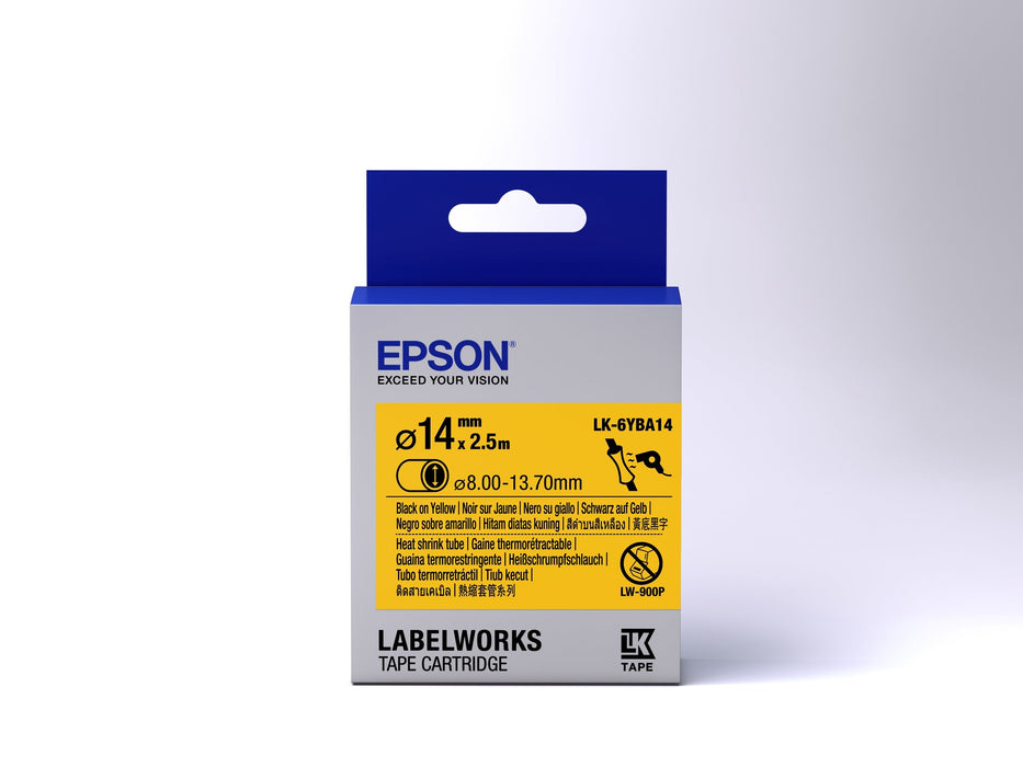 Epson Cinta Lk-6yba14 - Gaine Thermorétractable Hst Negro/Amarillo D14/2,5