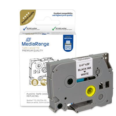 EAN 4260459618331 - MediaRange MRBTZ231 etiqueta de impresora Negro, Blanco imagen 1