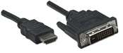EAN 0766623322782 - Manhattan 322782 adaptador de cable de vídeo 1 m HDMI tipo A (Estándar) DVI-D Negro imagen 2