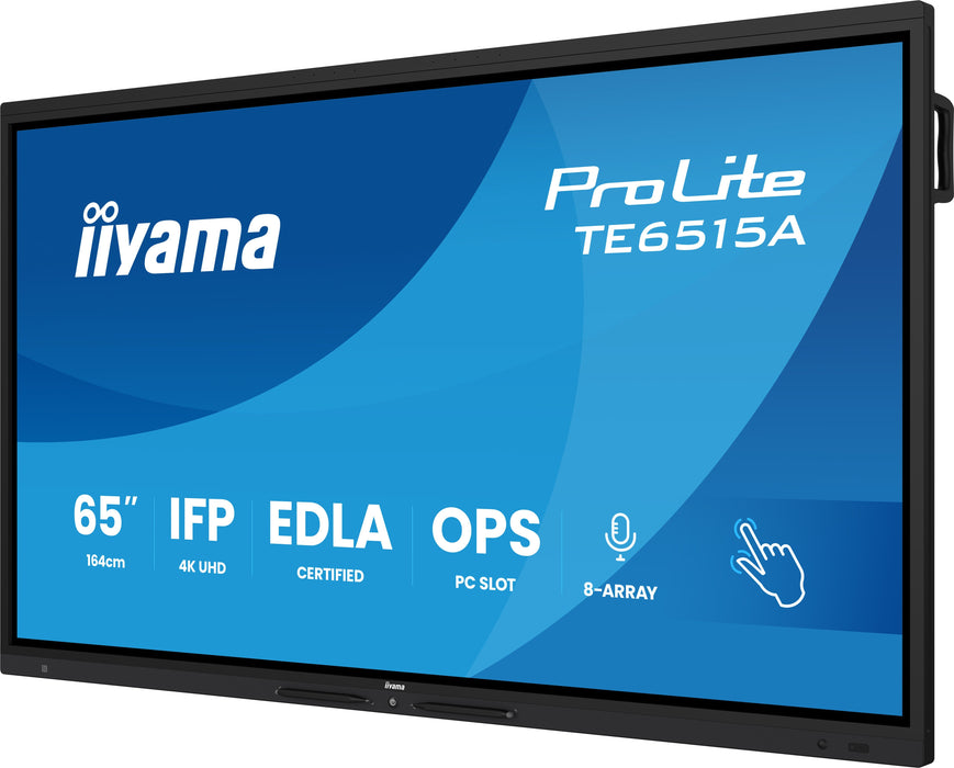 EAN 4948570124848 - iiyama TE6515A-B1AG pantalla de señalización Panel plano interactivo 163,8 cm (64.5") Wifi 550 cd / m² 4K imagen 3