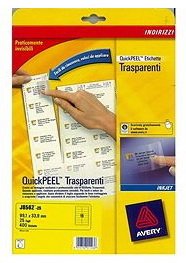 EAN 5014702011436 - Avery J8562-25 etiqueta de impresora Transparente imagen 1