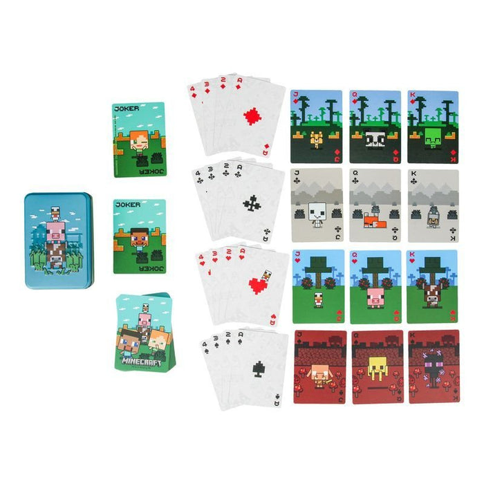 Baraja De Cartas En Caja Metálica Paladone Minecraft