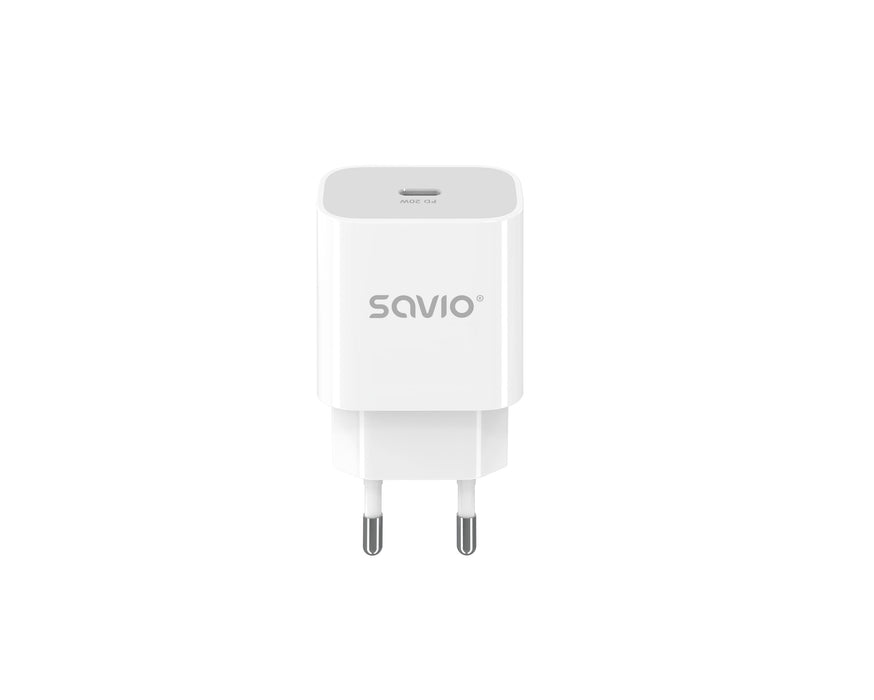EAN 5901986048701 - Savio SAVLA-09 cargador de dispositivo móvil Universal Blanco Corriente alterna Exterior imagen 1
