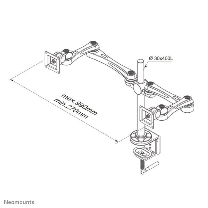 EAN 8717371440718 - Neomounts FPMA-D930D soporte para monitor 76,2 cm (30") Escritorio Plata imagen 3