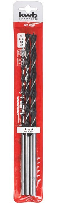 Juego De Brocas Para Vigas Kwb, 3 Piezas, 250 Mm Ø 6-10 Mm, Extralargas, Forma De Espiral 511890