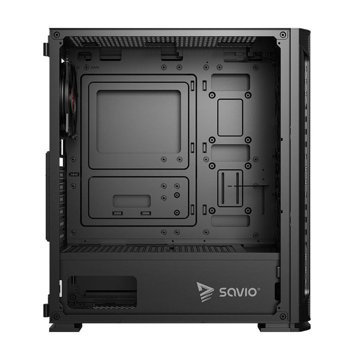 Caja Pc Savio Shadow X2 De Malla/Cristal Para Ordenador Negro