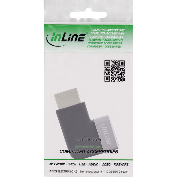 Inline® Hdmi Adapter, Hdmi A Plug / Socket, 90° Right, 8k Uhd
