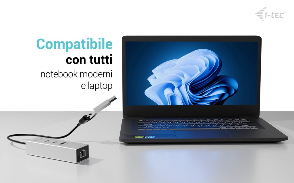 D I-Tec Usb-C Usb-A Metal Hub 3 2x Usb-C Gen1 1x Usb-A Gen1 1x 2,5glan