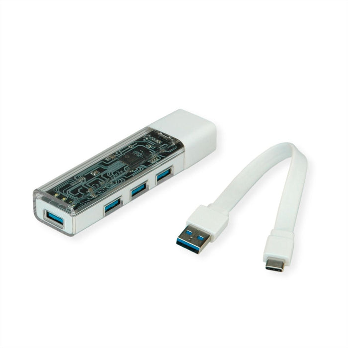 EAN 7630049635111 - ROLINE 14.02.5062 hub de interfaz USB Tipo C 5000 Mbit/s Blanco imagen 2