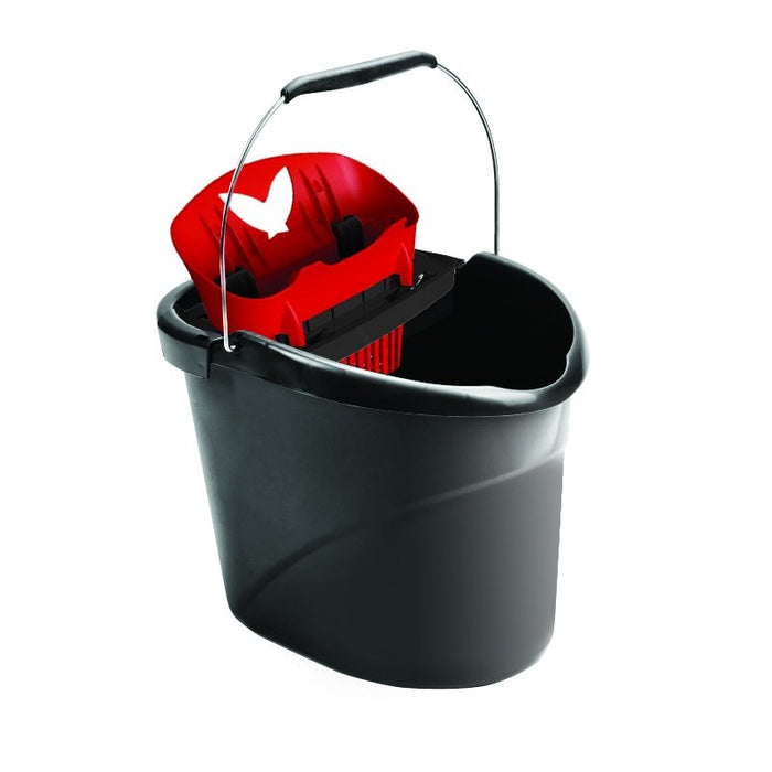 EAN 4023103201415 - Vileda 4023103201415 mopa, fregona y cubo Tanque individual Negro, Rojo imagen 4