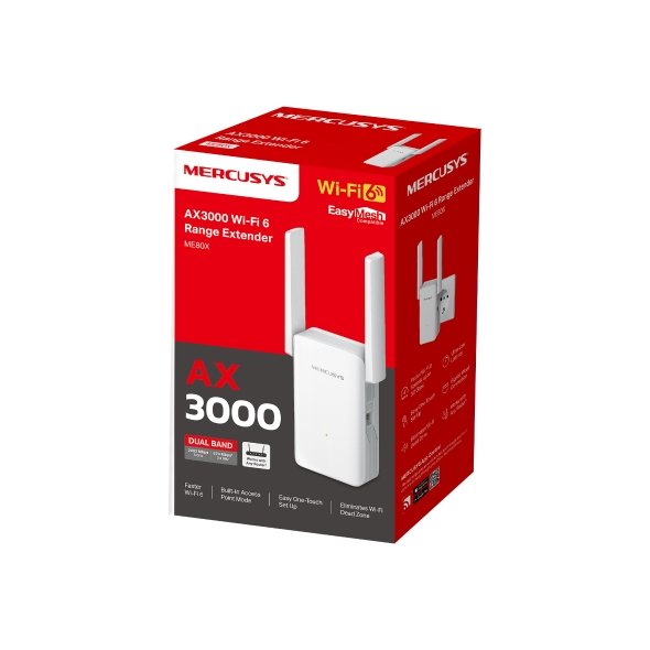 EAN 6957939001094 - Mercusys ME80X ampliador de red Blanco 100, 1000 Mbit/s imagen 4