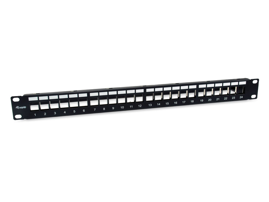 Equip Patchpanel 24x Cat6a 19" Ftp 1he Keymone Montage Sw