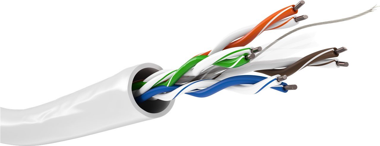 Cable De Red Goobay Cat.6, U/Utp Blanco, 100 Metros 94965
