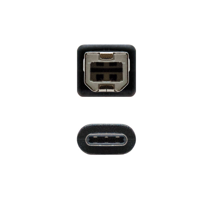 EAN 8433281007734 - Nanocable USB 2.0, 1m cable USB USB C USB B Negro imagen 3