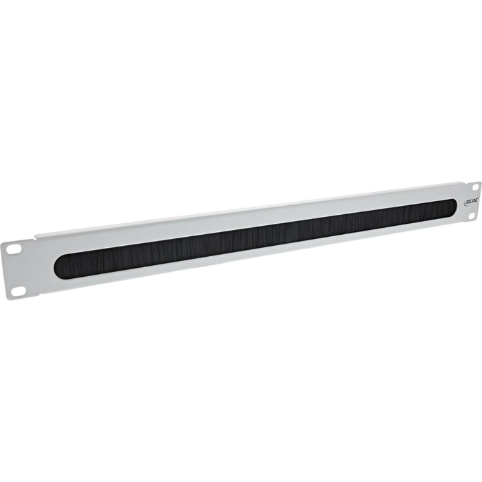 Placa Pasamuros Inline 19" Con Cepillo, 1u, Gris Ral 7035