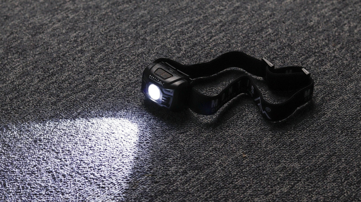 Linterna  Montis Akumulatorowa Latarka Naglowna Z Sensorem Mt001 Negro Con Diadema Led