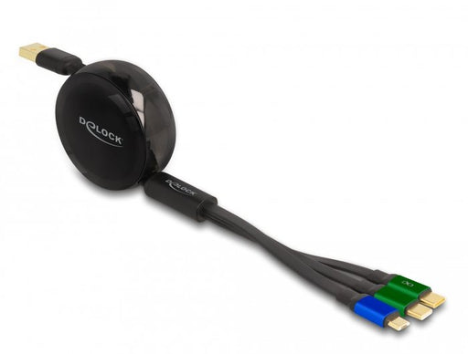 EAN 4043619853595 - DeLOCK 85359 cable USB USB 2.0 1,13 m USB A USB C/Micro-USB B Negro, Verde, Azul imagen 1