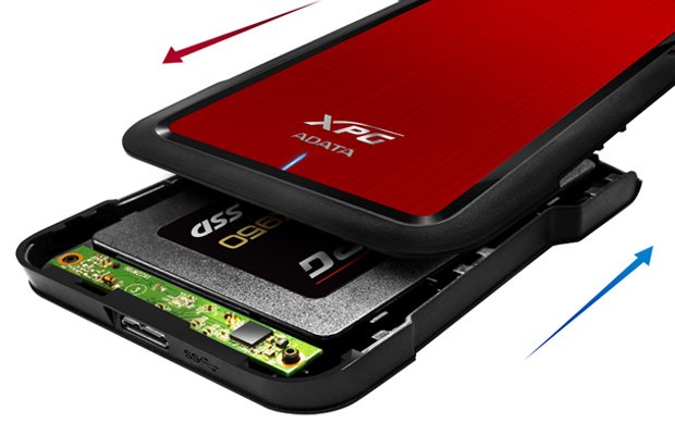 EAN 4712366969636 - ADATA EX500 Carcasa de disco duro/SSD Negro, Rojo 2.5" imagen 5
