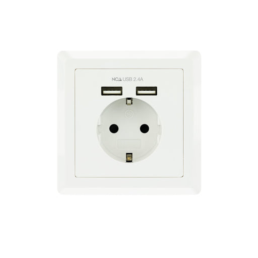 EAN 8433281009707 - Nanocable 10.35.0010 toma de corriente CEE 7/3 + USB Blanco imagen 2
