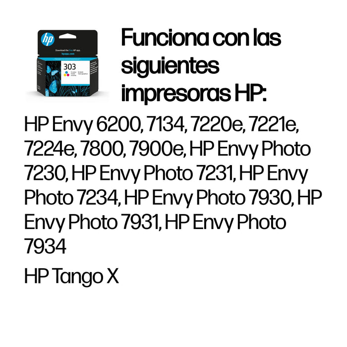 EAN 5715063081525 - HP 303 Tri-color Original Ink Cartridge cartucho de tinta 1 pieza(s) Estándar Cian, Magenta, Amarillo imagen 2