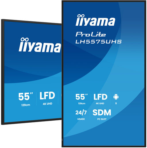 EAN 4948570125258 - iiyama LH5575UHS-B2AG pantalla de señalización Pantalla plana para señalización digital 138,7 cm (54.6")  imagen 1