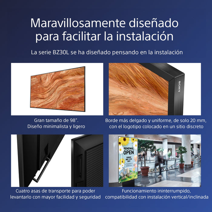 EAN 4548736158085 - Sony FW-98BZ30L pantalla de señalización Pantalla plana para señalización digital 2,49 m (98") LED Wifi 4 imagen 3
