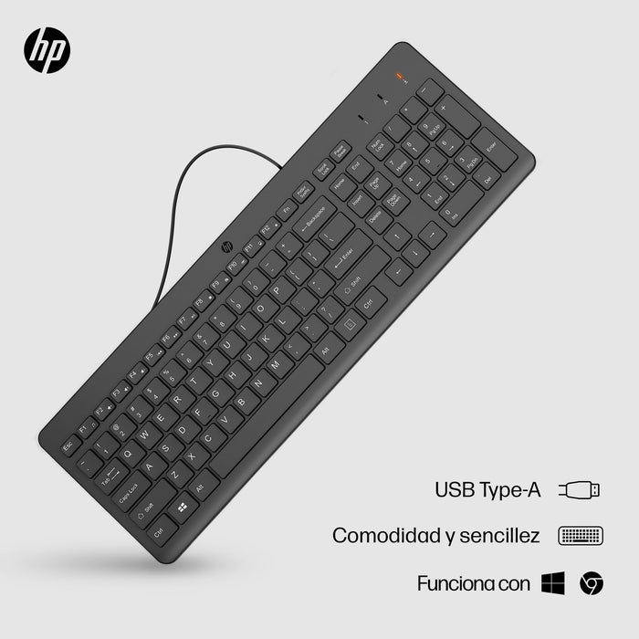 EAN 0196548244102 - HP 150 USB-A Wired Keyboard teclado Universal Negro imagen 3