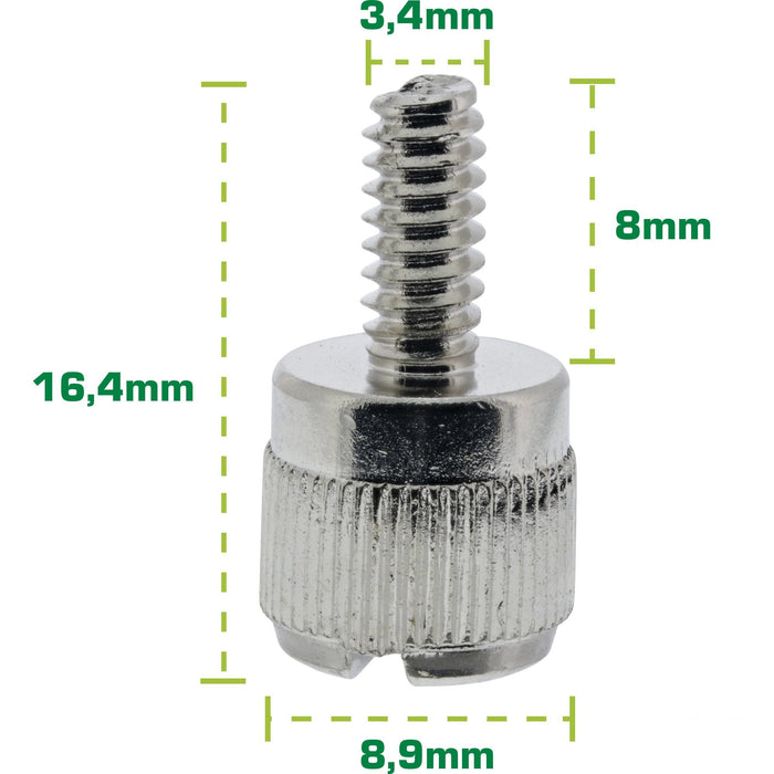 Tornillos De Mariposa Inline Para Cajas, Plata, 6 Uds.