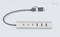 EAN 8595611707193 - i-tec CAHUBMETAL7 hub de interfaz USB 3.2 Gen 1 (3.1 Gen 1) Type-A + Type-C 5 Mbit/s Gris imagen 2