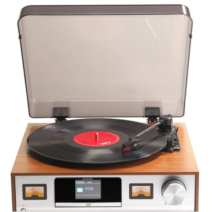 Denver Mrd-52 Lightwood Tocadiscos