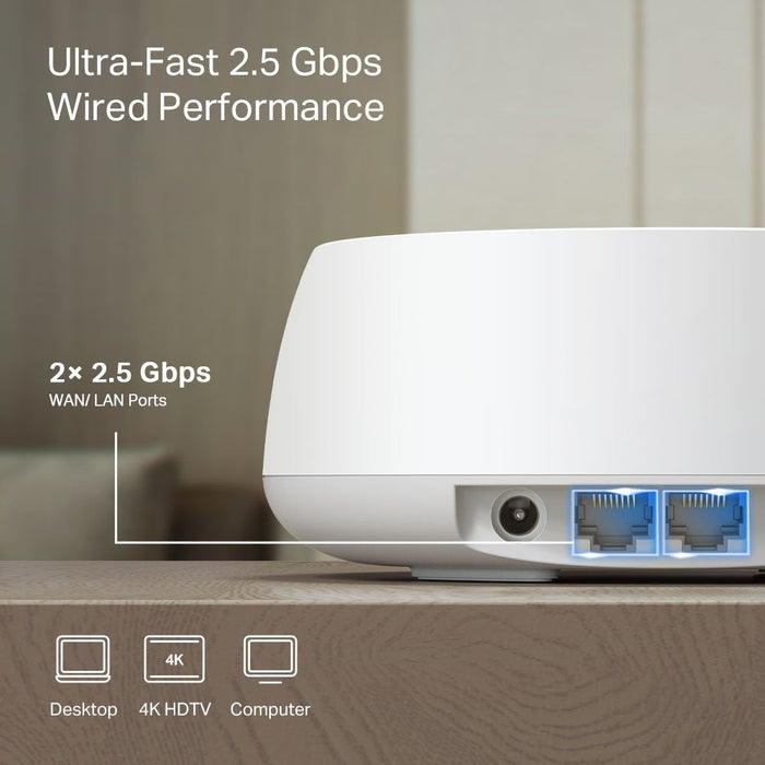 EAN 8885020620665 - TP-Link DECO BE25(3-PACK) sistema Wi-Fi Mesh (Wi-Fi en malla) Doble banda (2,4 GHz / 5 GHz) Wi-Fi 7 (802. imagen 5
