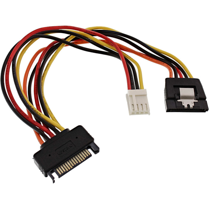 Adaptador De Alimentación Inline Sata Hembra A Macho + Conector De Alimentación De Disquete