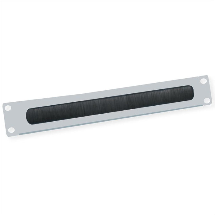 Value 19-Zoll-Cabledurchfhrung 2 He Mit Brstendichtung, Grau