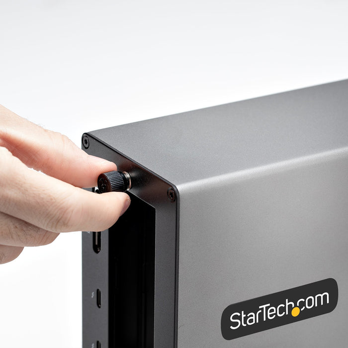 EAN 0065030895002 - StarTech.com 2TBT3-PCIE-ENCLOSURE base para portátil y replicador de puertos Alámbrico Plata imagen 4