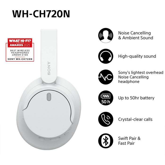 EAN 5715063271261 - Sony WH-CH720 Auriculares Inalámbrico y alámbrico Diadema Llamadas/Música USB Tipo C Bluetooth Blanco imagen 2