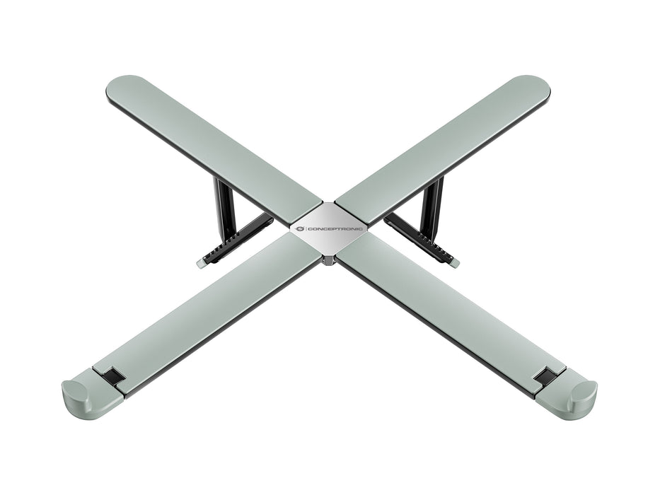 Soporte De Portátil Conceptronic Thana11g Ergo Hasta 17.3" Plegable 8 Niveles Max 5kg Gris