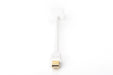 EAN 4016032292425 - Digitus DB-340404-001-W adaptador de cable de vídeo 0,15 m Mini DisplayPort HDMI tipo A (Estándar) Blanco imagen 2