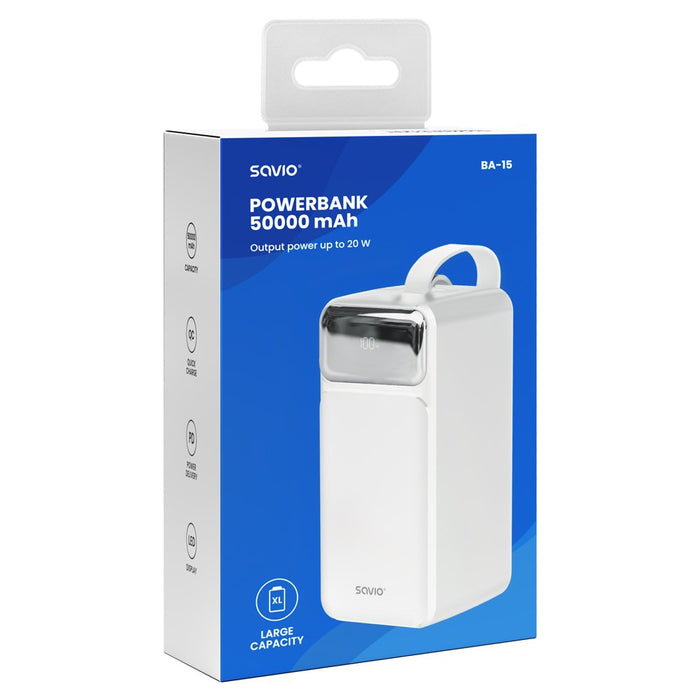 Powerbank Ba-15 50000 Mah Bialy