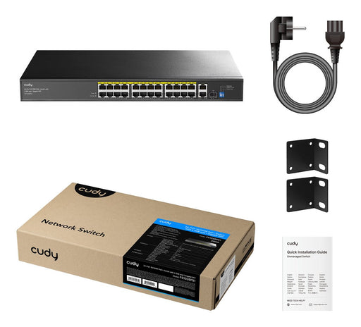 EAN 6971690791353 - Cudy FS1026PS1 switch No administrado Gigabit Ethernet (10/100/1000) Energía sobre Ethernet (PoE) Negro imagen 2