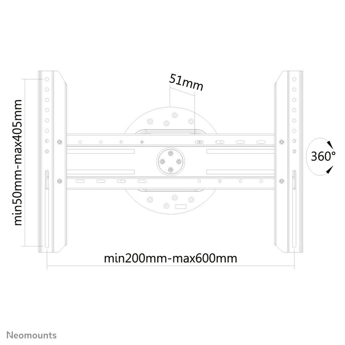 EAN 8717371446345 - Neomounts LED-WR100BLACK soporte para TV 190,5 cm (75") Negro imagen 7