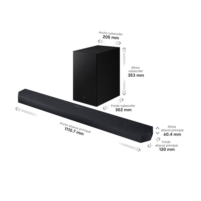 Samsung Hw-Q600h Xc Titan Black Barra De Sonido 3.1.2ch Con Subwoofer Y Dolby Atmos (2026)
