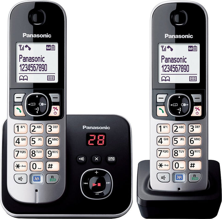 EAN 5025232675425 - Panasonic KX-TG6822GB teléfono Teléfono DECT Identificador de llamadas Negro, Plata imagen 1