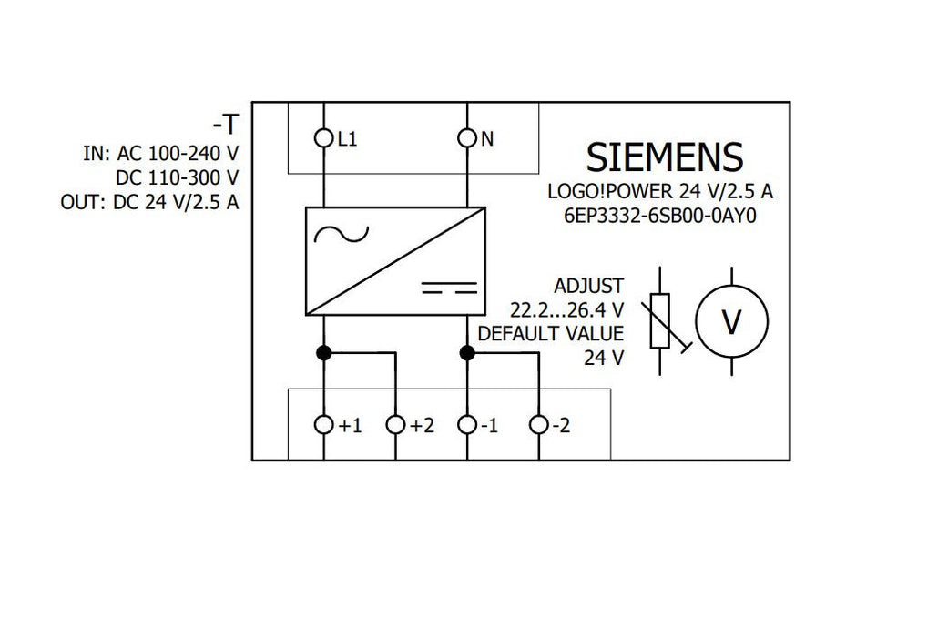 Siemens 6ep33326sb000ay0 Logo!Power 24v 2,5a Geregelte Stromversorgung