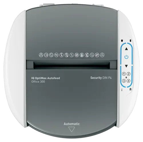 Trituradora Leitz 80420000 Iq Optimax Autofeed 300, P4, 300 Hojas, Cubo De 25 L
