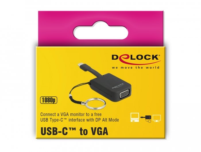 Delock 63941 Adaptador Usb Type-C  Para Vga (Modo Dp Alt) - Llavero