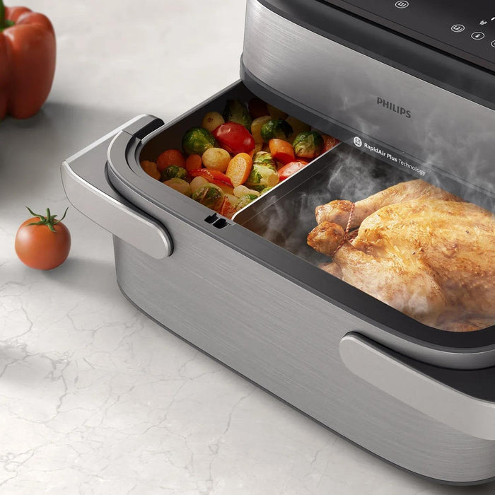 Philips Airfryer Na565 02 Megabasket 9,5l 2750w Silver Negro (Na565/02)