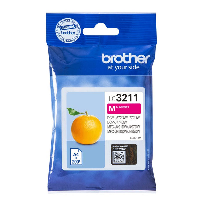 EAN 4977766775762 - Brother LC3211M cartucho de tinta 1 pieza(s) Original Rendimiento estándar Magenta imagen 1