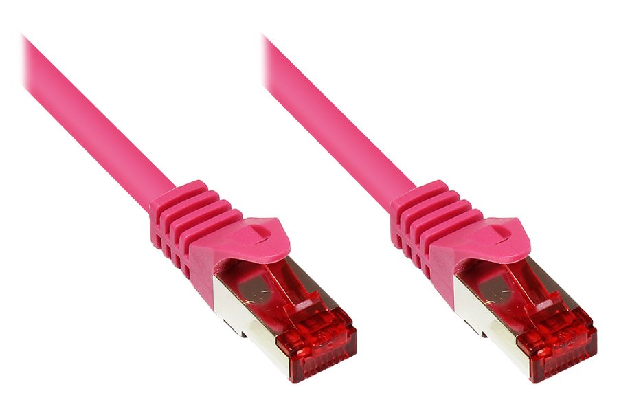 Goodconnections Cable De Red Mit Rastnasenschutz, Cat. 6, S Ftp, Pimf, Pvc, 250mhz, Magenta, 2m,