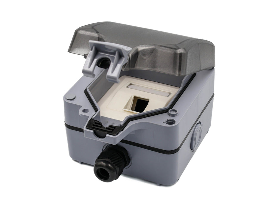 Equip Aufputzdose 1-Port Keymone Ungeschirmt Outdoor Gris